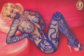 西班牙艺术家 Ramon Maiden， 用圆珠笔给老照片纹身