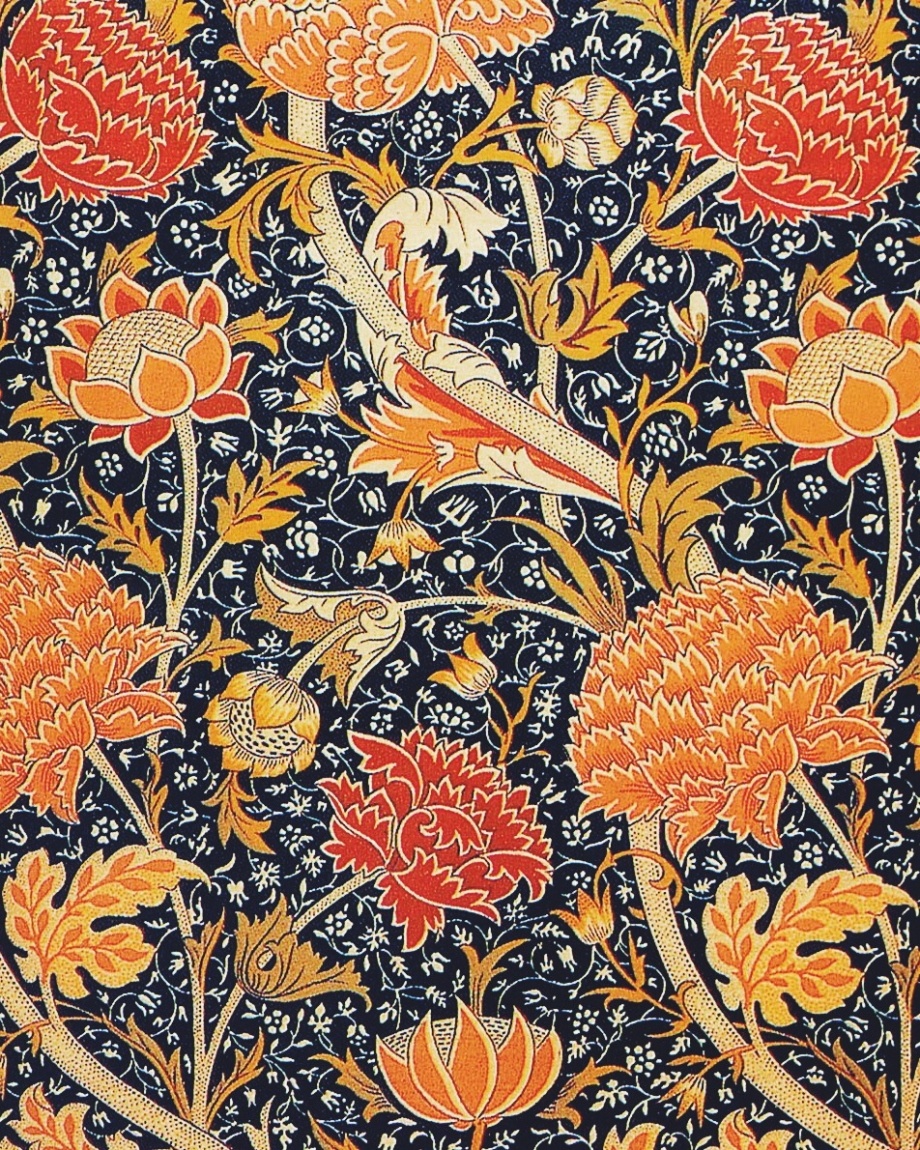 英国艺术家william morris 的花纹艺术