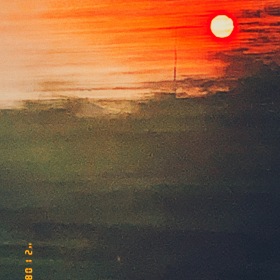火车上看到的夕阳