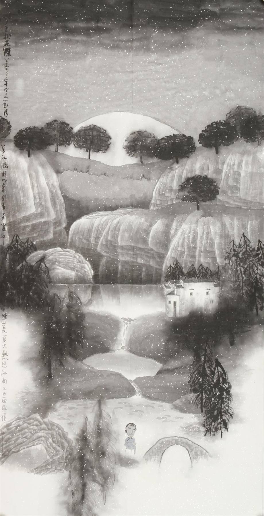 艺术家刘阳江南山水画