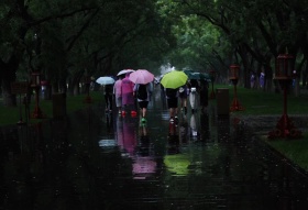 雨中漫步