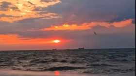 海平线的余晖