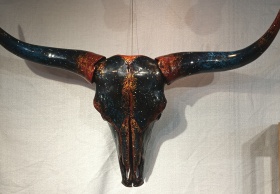 30000-牛头-骨与漆艺