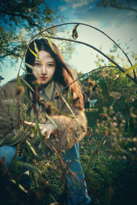 朝阳公园银杏+芦苇人像拍摄 | 西兰花