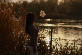 朝阳公园夕阳人像拍摄