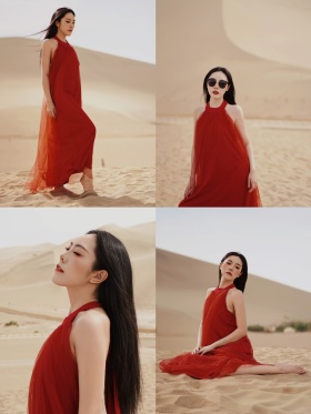 沙漠红裙