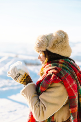 《圣诞日来临时的雪村》