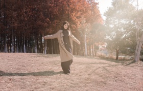 叶子红了，见你