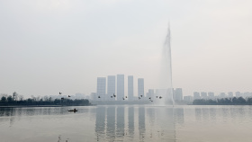 怡心湖的冬日阴天