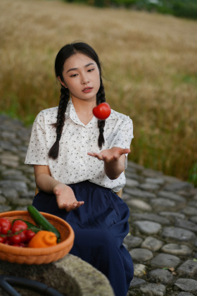 山野里的麦田
